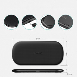 Qi belaidis įkroviklis telefonui ir Airpods 2in1 10W juodas