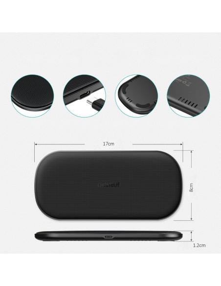 Qi belaidis įkroviklis telefonui ir Airpods 2in1 10W juodas