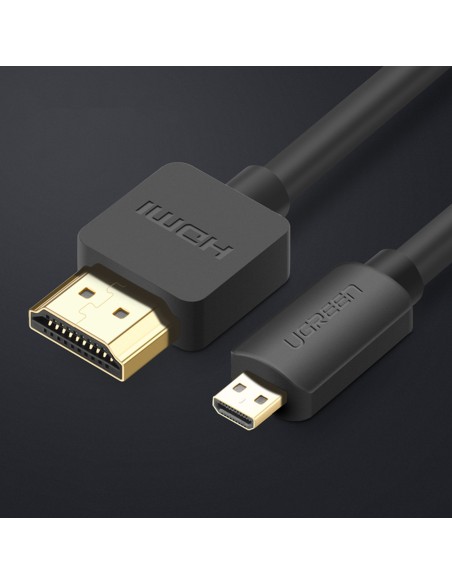 
Micro HDMI - HDMI 4K 60Hz kabelis, 3m, juodas
