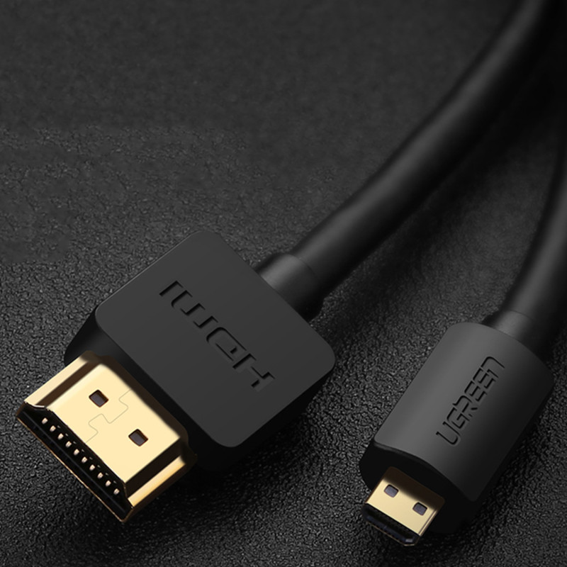 
Micro HDMI - HDMI 4K 60Hz kabelis, 3m, juodas
