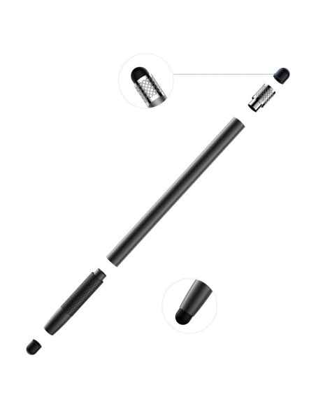 Pasyvus rašiklis, skirtas išmaniojo telefono planšetiniam kompiuteriui, juodas