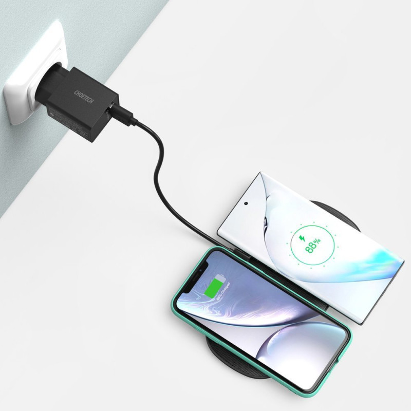 Qi belaidis įkroviklis telefonui ir Airpods 2in1 10W juodas