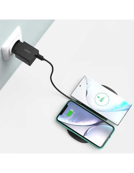 Qi belaidis įkroviklis telefonui ir Airpods 2in1 10W juodas