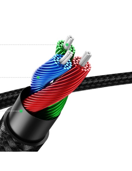 
AUX garso laidas, tiesus minijack kištukas, 3,5 mm, 2 m, mėlynas
