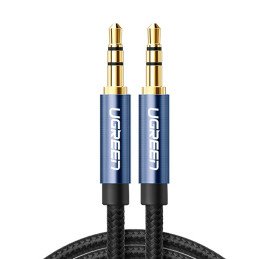
AUX garso laidas, tiesus mini jack kištukas, 3,5 mm, 5 m, mėlynas
