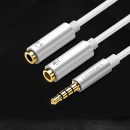 
3,5 mm mini lizdo adapterio skirstytuvas - 2 x 3,5 mm mini lizdas mikrofonas ir ausinės juodos
