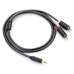 
Kabelio garso kabelis 3,5 mm mini lizdas - 2x RCA 1,5 m juodas
