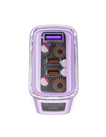 GaN 65W tinklo įkroviklis 3 prievadai 1x USB 2x USB-C rožinė
 
GaN 65W tinklo įkroviklis 3 prievadai 1x USB 2x USB-C rožinė