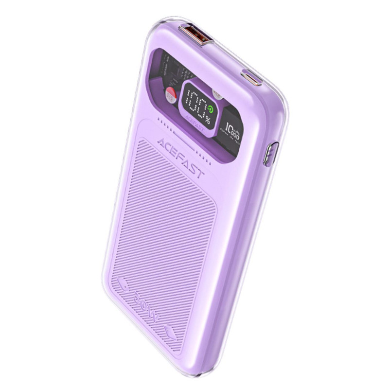 Powerbank 10000mAh Sparkling Series greito įkrovimo 30W violetinė