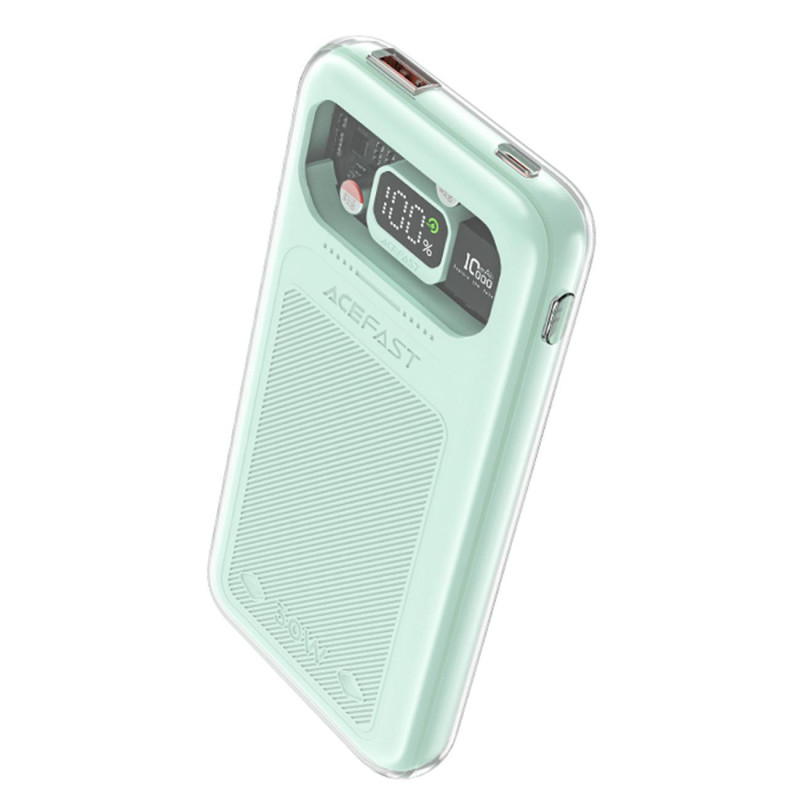 Powerbank 10000mAh Sparkling Series greito įkrovimo 30W žalia