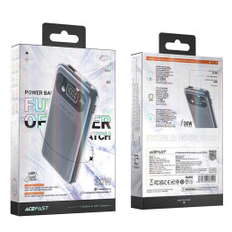 
Powerbank 10000mAh Sparkling Series greito įkrovimo 30W pilka
