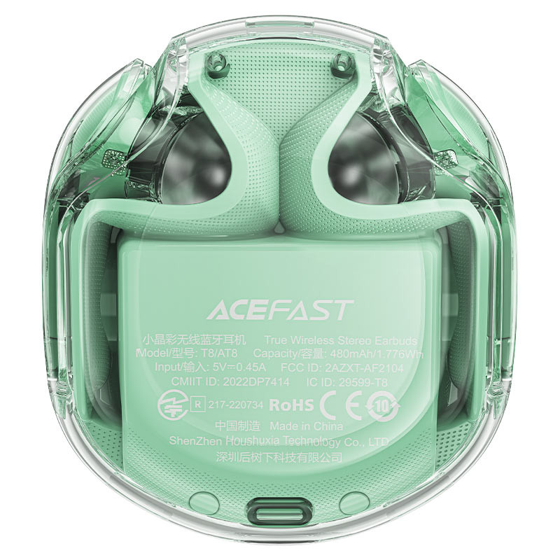 TWS T8 belaidės Bluetooth ausinės, mėtos