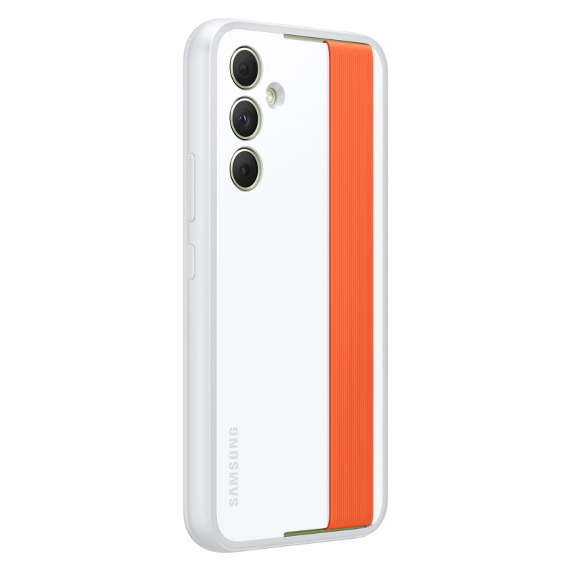 
Samsung Galaxy A54 5G Haze Grip dėklas su dirželiu, baltas
