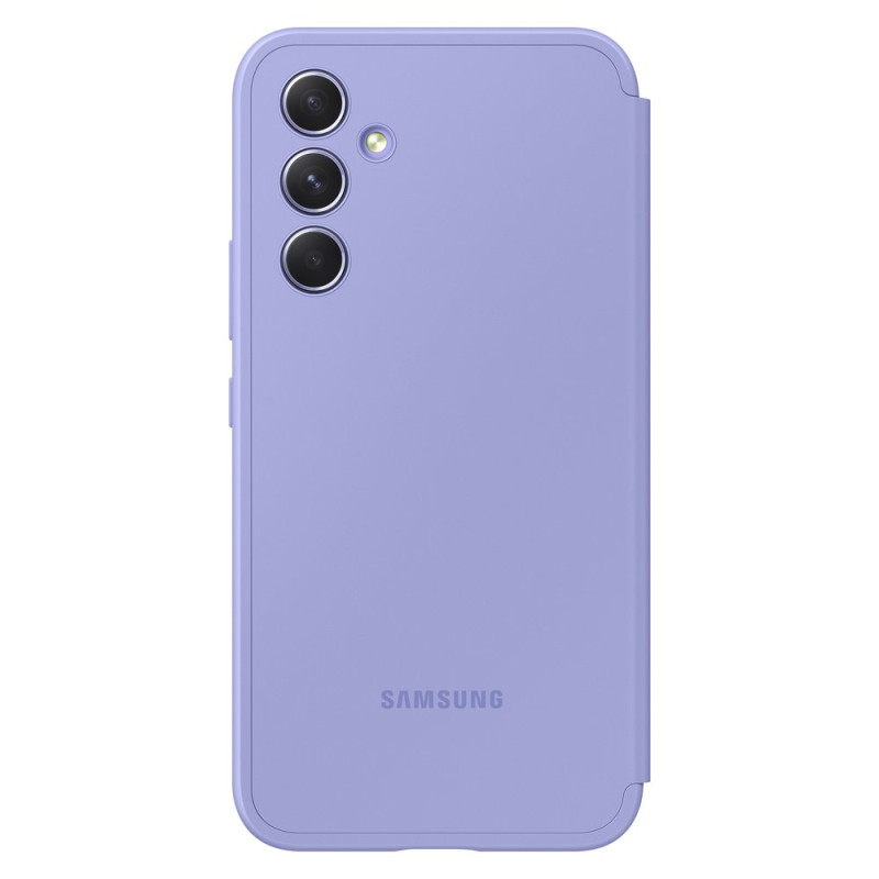 Galaxy A54 5G Smart View Piniginės kortelės dėklas su atvartu ir langeliu, mėlynas