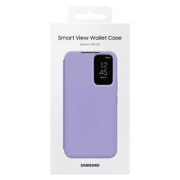 
Galaxy A54 5G Smart View Piniginės kortelės dėklas su atvartu ir langeliu, mėlynas
