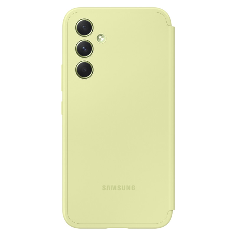 Dėklo dangtelis su atverčiamu langu pinigine, skirta Card Galaxy A54 5G Smart View Wallet Lime