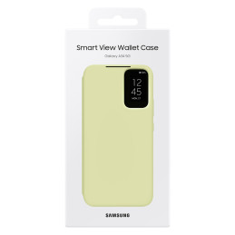 
Dėklo dangtelis su atverčiamu langu pinigine, skirta Card Galaxy A34 5G Smart View Wallet Lime
