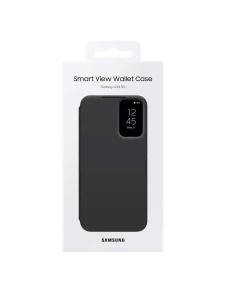 Galaxy A34 5G Smart View Piniginės kortelės dėklas su atvartu ir langeliu, juodas
 
Galaxy A34 5G Smart View Piniginės kortelės dėklas su atvartu ir langeliu, juodas