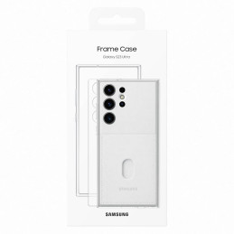 
Galaxy S23 Ultra Frame Cover dėklas su keičiamomis nugarėlėmis, baltas
