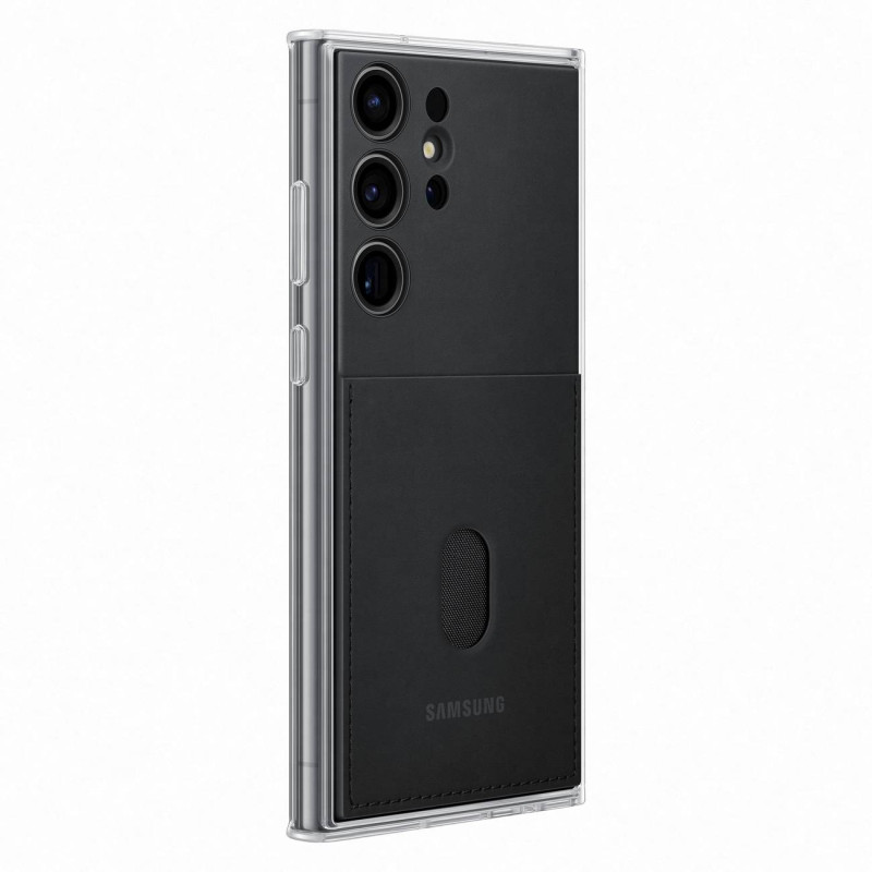 Galaxy S23 Ultra Frame Cover dėklas su keičiamomis nugarėlėmis, juodas