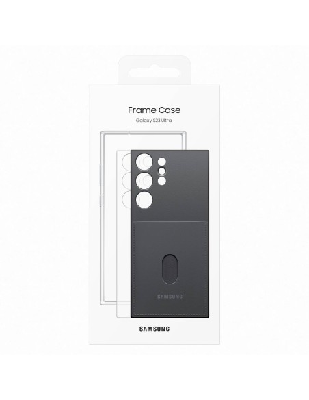 
Galaxy S23 Ultra Frame Cover dėklas su keičiamomis nugarėlėmis, juodas
