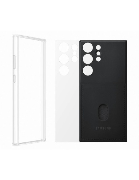
Galaxy S23 Ultra Frame Cover dėklas su keičiamomis nugarėlėmis, juodas
