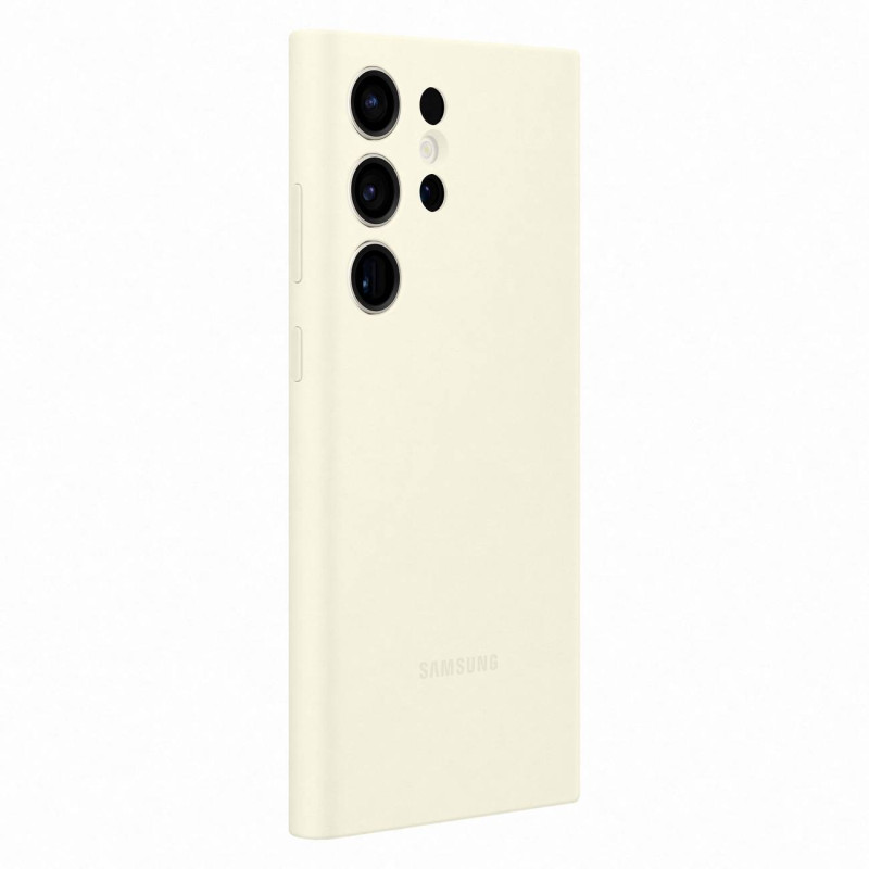 Silikoninis dėklas Samsung Galaxy S23 Ultra Silicone Cover medvilniniam dėklui