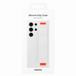 
Silikoninis dėklas su dirželiu, skirtas Samsung Galaxy S23 Ultra Silicone Grip Cover, baltas
