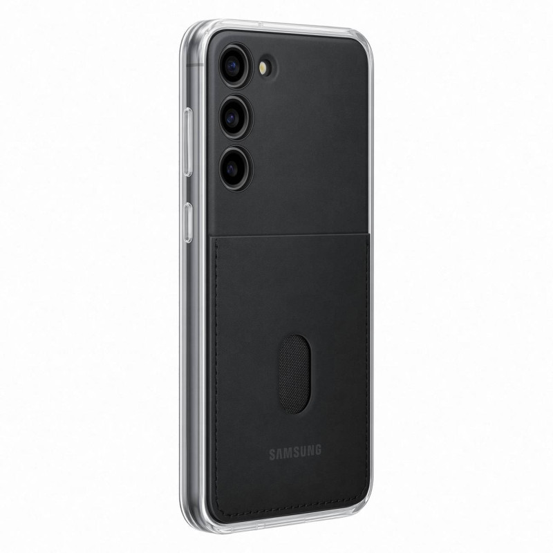 Samsung Galaxy S23+ Frame Cover dėklas su keičiamomis nugarėlėmis, juodas