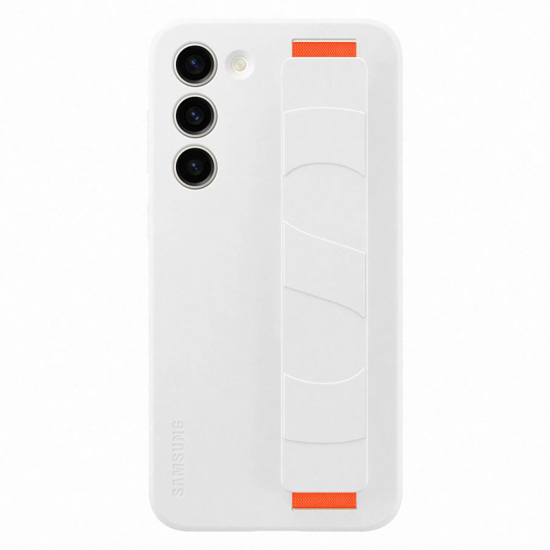 
Silikoninis dėklas su riešo dirželiu Samsung Galaxy S23+, baltas
