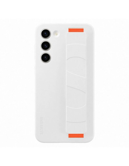
Silikoninis dėklas su riešo dirželiu Samsung Galaxy S23+, baltas
