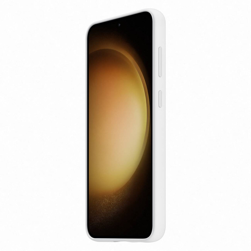 Silikoninis dėklas su riešo dirželiu Samsung Galaxy S23+, baltas