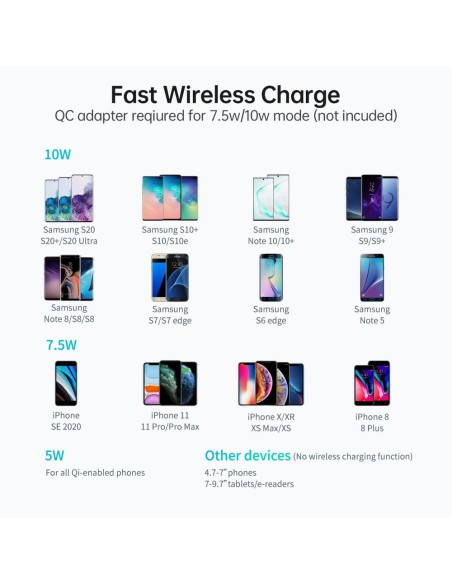 Lankstus telefono laikiklis su 10W belaidžiu įkrovikliu baltas Lankstus telefono laikiklis su 10W belaidžiu įkrovikliu baltas