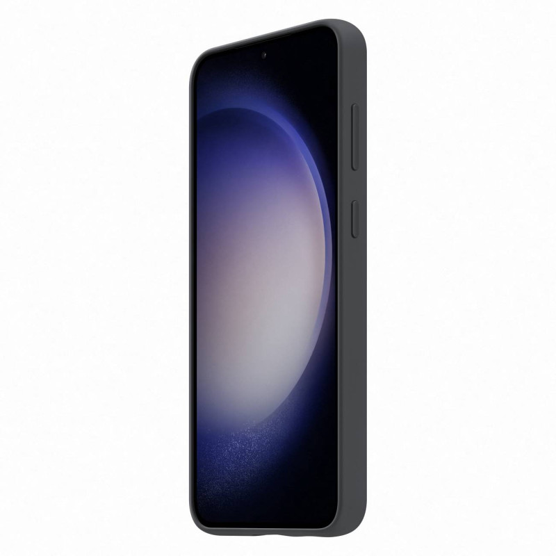 Silikoninis dėklas su riešo dirželiu Samsung Galaxy S23+, juodas