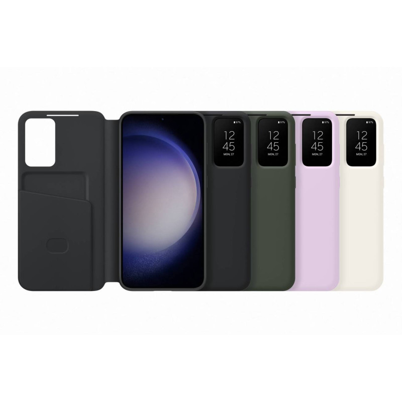 „Samsung Galaxy S23+ Smart View“ piniginės dėklas, kreminis