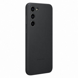 
Samsung Galaxy S23+ Odinis dangtelis, juodas, pagamintas iš natūralios odos
