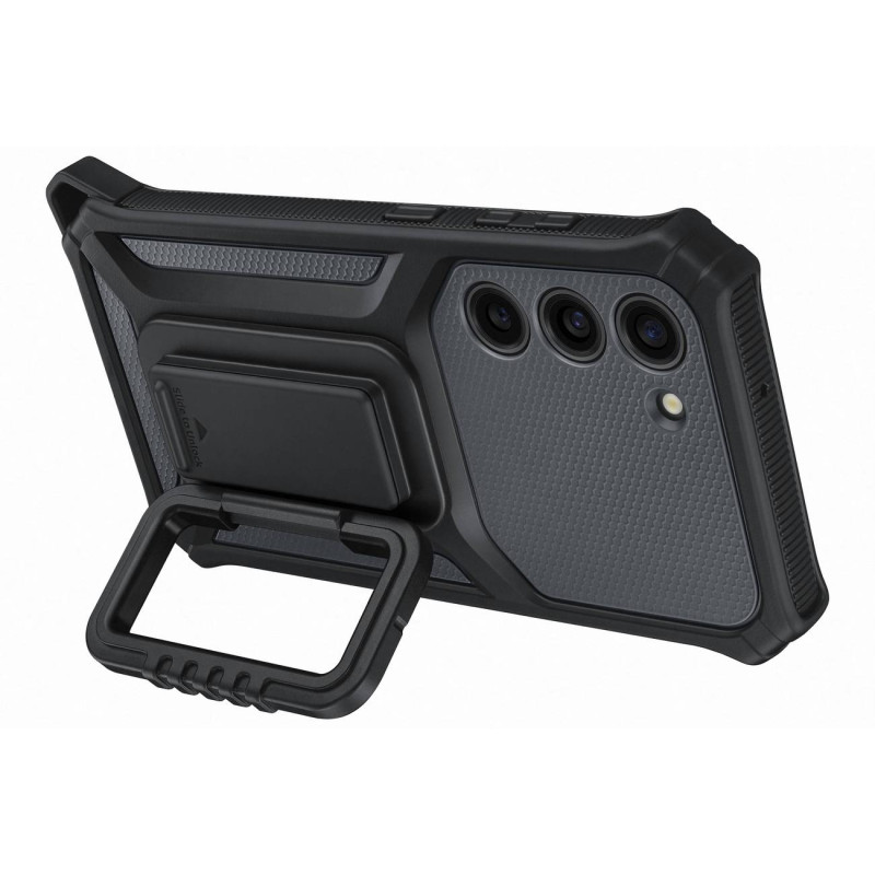 Šarvuotas dangtelis su stovu Samsung Galaxy S23 Rugged Gadget Case, pilkas