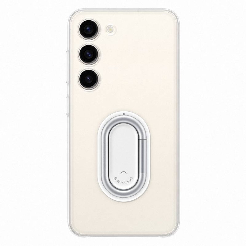 
Samsung Galaxy S23 Clear Gadget Case dangtelis su stovu
