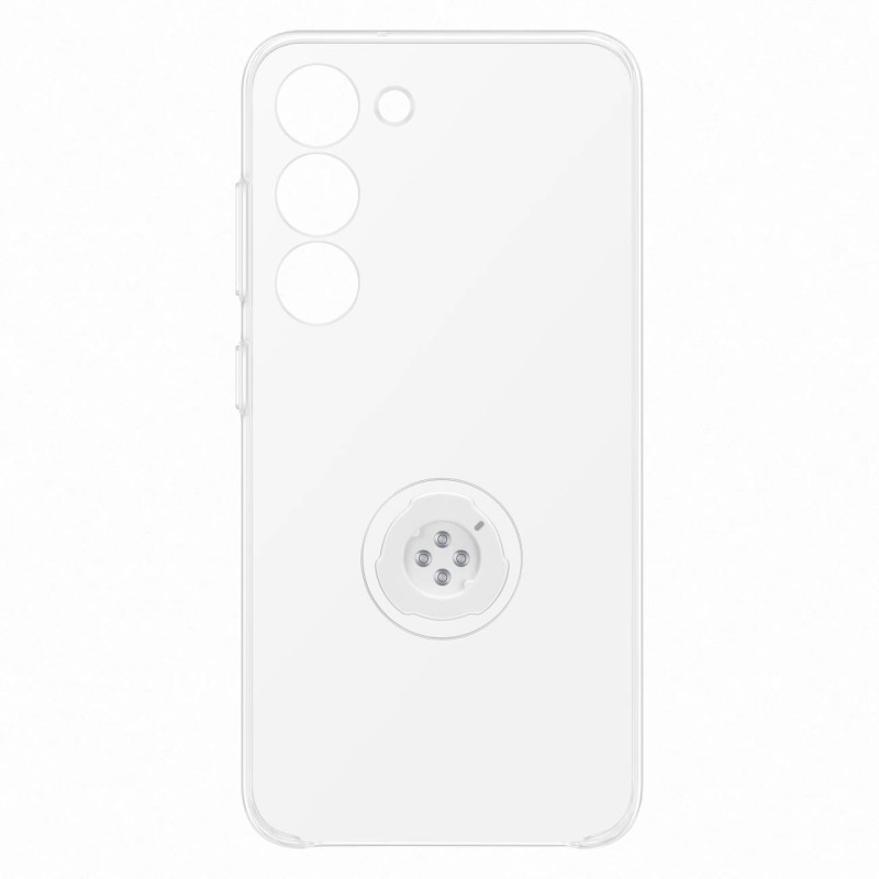 Samsung Galaxy S23 Clear Gadget Case dangtelis su stovu