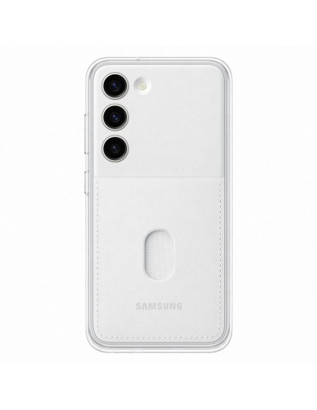 
Samsung Galaxy S23 Frame Cover dėklas su keičiamomis nugarėlėmis, baltas
