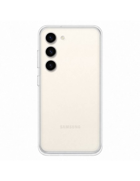 
Samsung Galaxy S23 Frame Cover dėklas su keičiamomis nugarėlėmis, baltas
