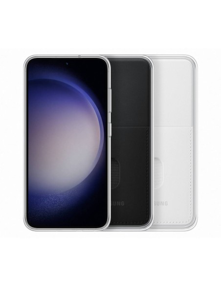 
Samsung Galaxy S23 Frame Cover dėklas su keičiamomis nugarėlėmis, baltas
