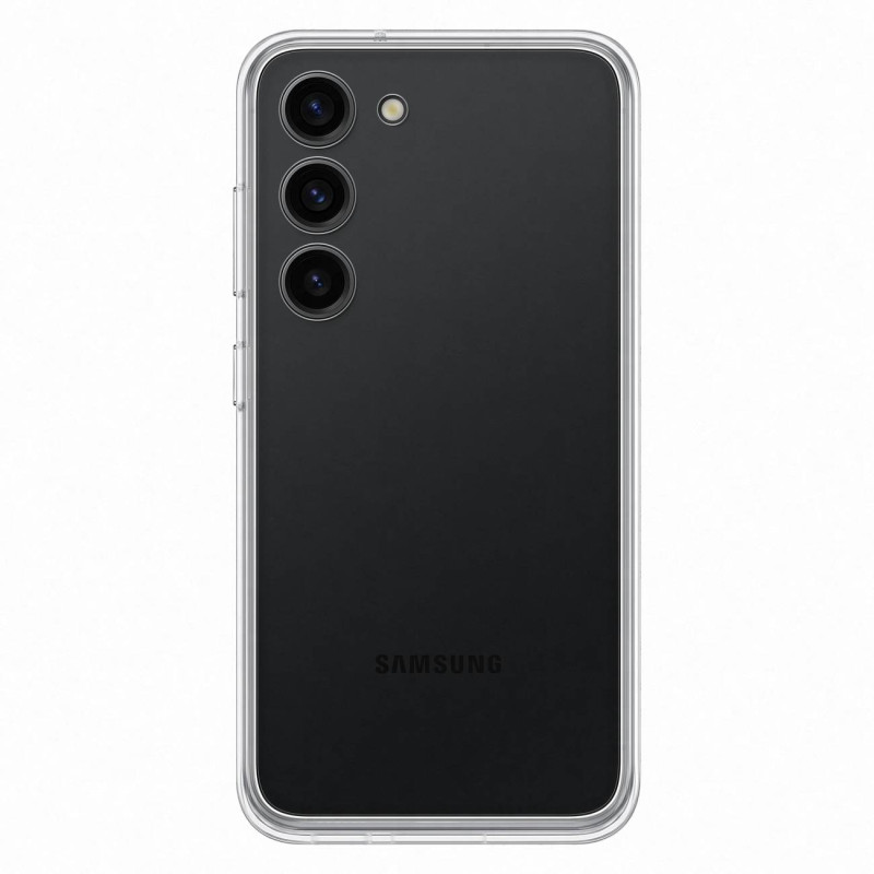 Samsung Galaxy S23 Frame Cover dėklas su keičiamomis nugarėlėmis, juodas