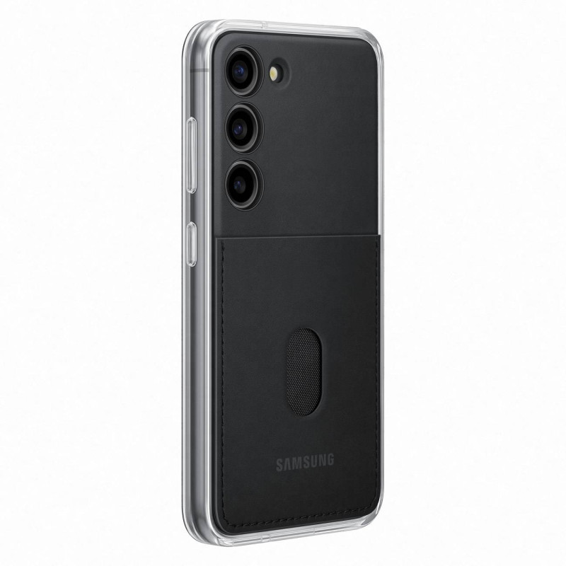 Samsung Galaxy S23 Frame Cover dėklas su keičiamomis nugarėlėmis, juodas