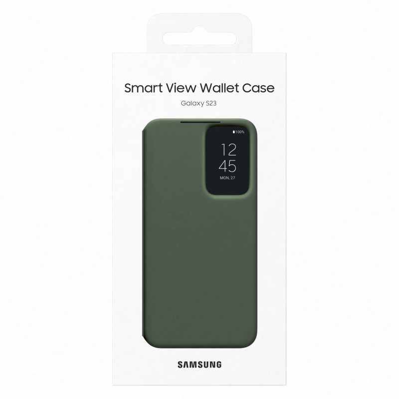 Dėklo dangtelis su atvartu, piniginė Samsung Galaxy S23 kortelei, chaki