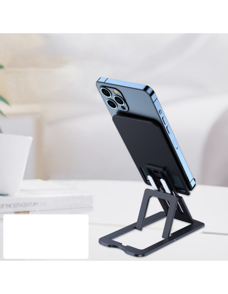 Sulankstomas stovas išmaniajam planšetiniam kompiuteriui pilkas telefonas Sulankstomas stovas išmaniajam planšetiniam kompiuteriui pilkas telefonas