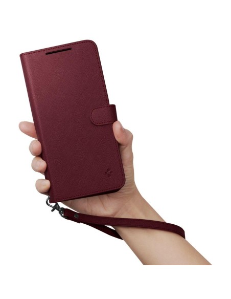 
Galaxy S23+ Wallet S Plus piniginės dėklas ir kortelių laikiklis, bordo spalvos
