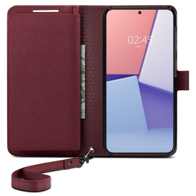 
Galaxy S23+ Wallet S Plus piniginės dėklas ir kortelių laikiklis, bordo spalvos

