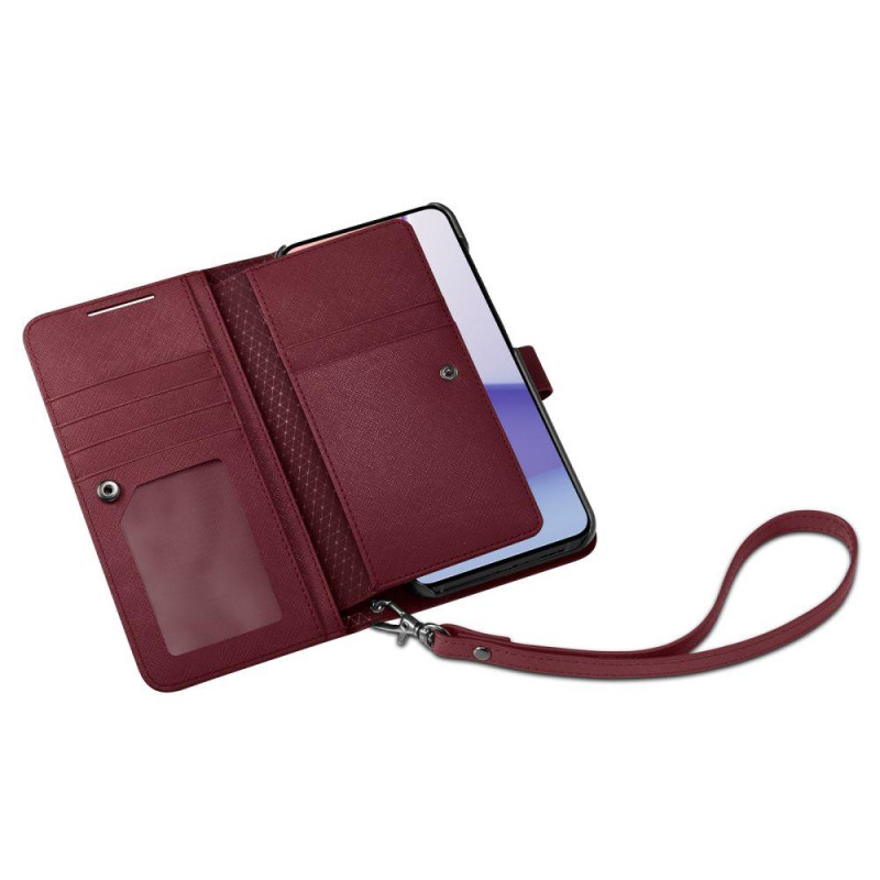 
Galaxy S23+ Wallet S Plus piniginės dėklas ir kortelių laikiklis, bordo spalvos
