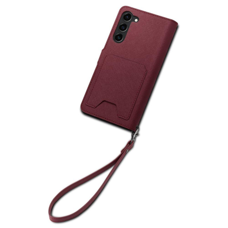 
Galaxy S23+ Wallet S Plus piniginės dėklas ir kortelių laikiklis, bordo spalvos
